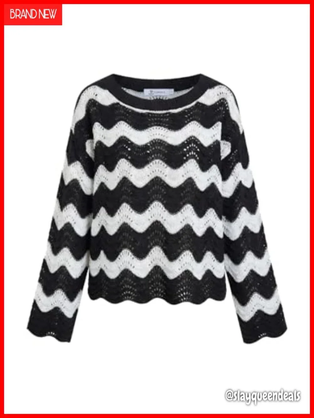 Crochet Long Sleeve Striped Beach Cover Up Top